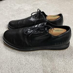 NOBULL Trainer Shoes Mens Sz 12 Black Leather Low Top Athletic Sneakers